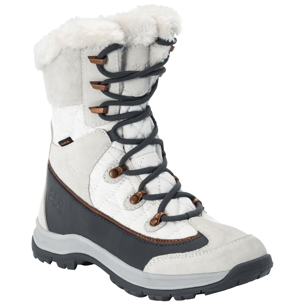 Jack Wolfskin ASPEN TEXAPORE HIGH Női Téli Cipő Fehér/Titán - EKRTVO-169